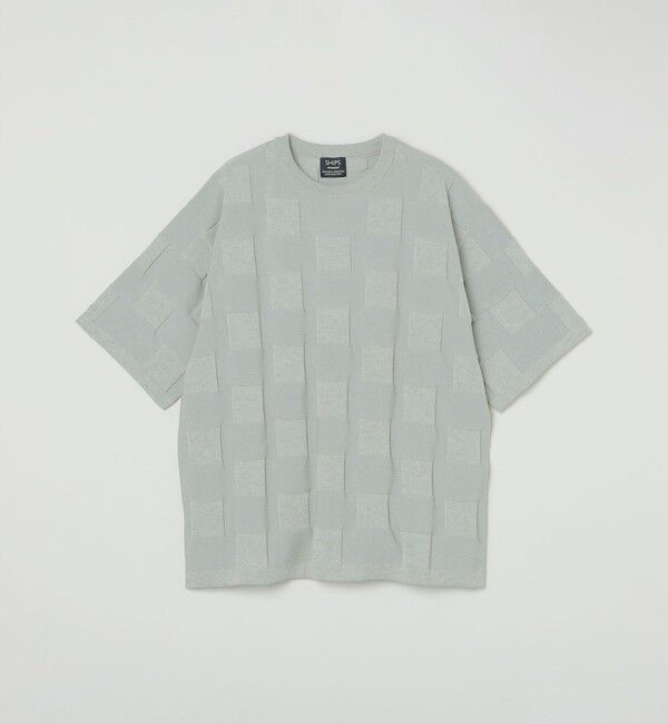 SHIPS「SHIPS:〈手洗い可能〉Amossa(R) シャンティ ブロック リンクス編み ニット Tシャツ」|Tシャツ・カットソー|