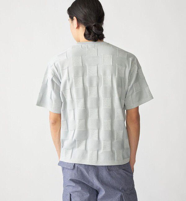 SHIPS「SHIPS:〈手洗い可能〉Amossa(R) シャンティ ブロック リンクス編み ニット Tシャツ」|Tシャツ・カットソー|