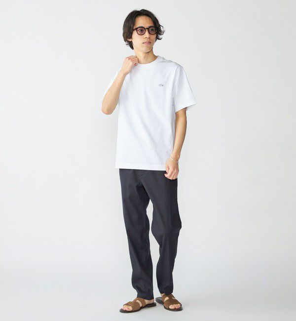 SHIPS「LACOSTE: TH5582-99 アウトラインクロック クルーネック Tシャツ」|Tシャツ・カットソー|