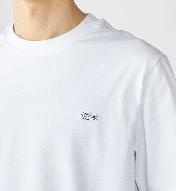 SHIPS「LACOSTE: TH5582-99 アウトラインクロック クルーネック Tシャツ」|Tシャツ・カットソー|