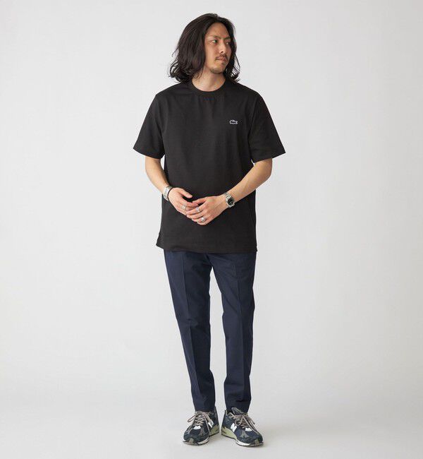 SHIPS「LACOSTE: TH5582-99 アウトラインクロック クルーネック Tシャツ」|Tシャツ・カットソー|