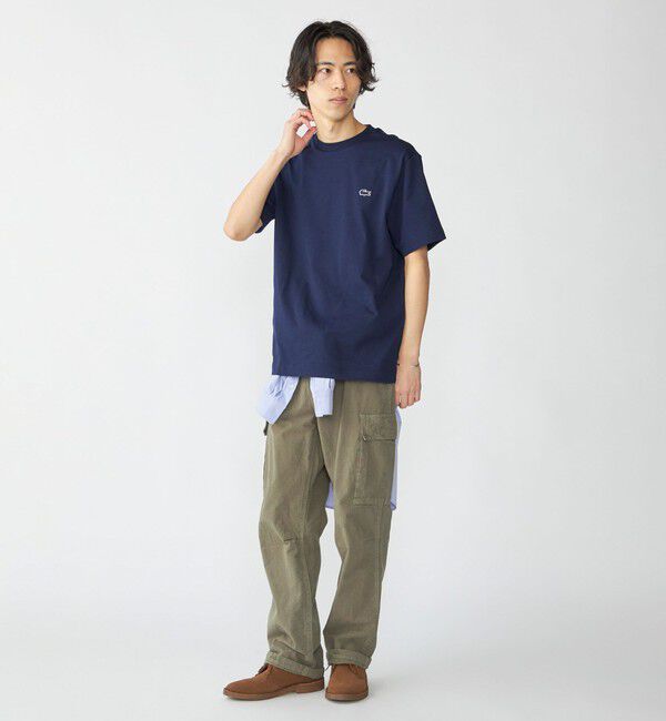 SHIPS「LACOSTE: TH5582-99 アウトラインクロック クルーネック Tシャツ」|Tシャツ・カットソー|