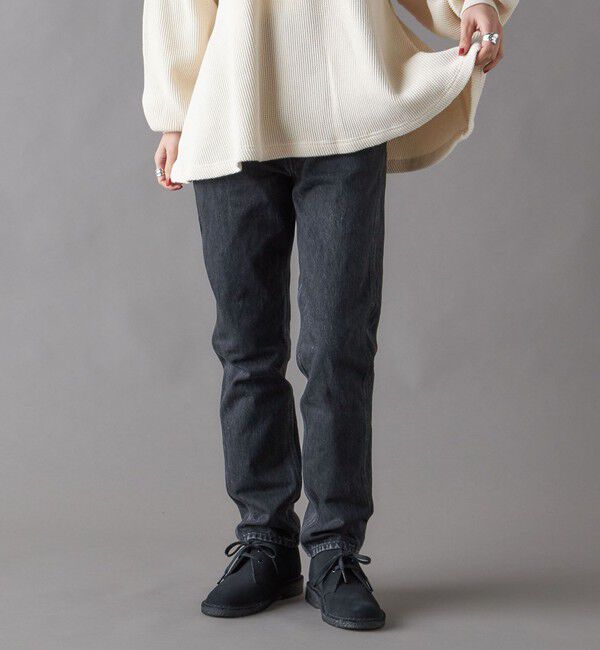 SHIPS for women「SHIPS NINE CASE:ナロー デニム（ブラック）」|デニム|