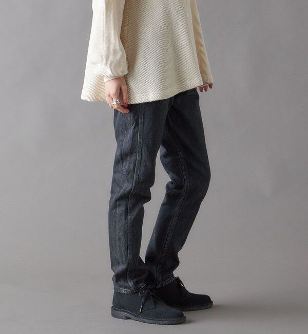 SHIPS for women「SHIPS NINE CASE:ナロー デニム（ブラック）」|デニム|