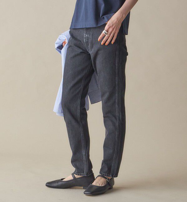 SHIPS for women「SHIPS NINE CASE:ナロー デニム（ブラック）」|デニム|