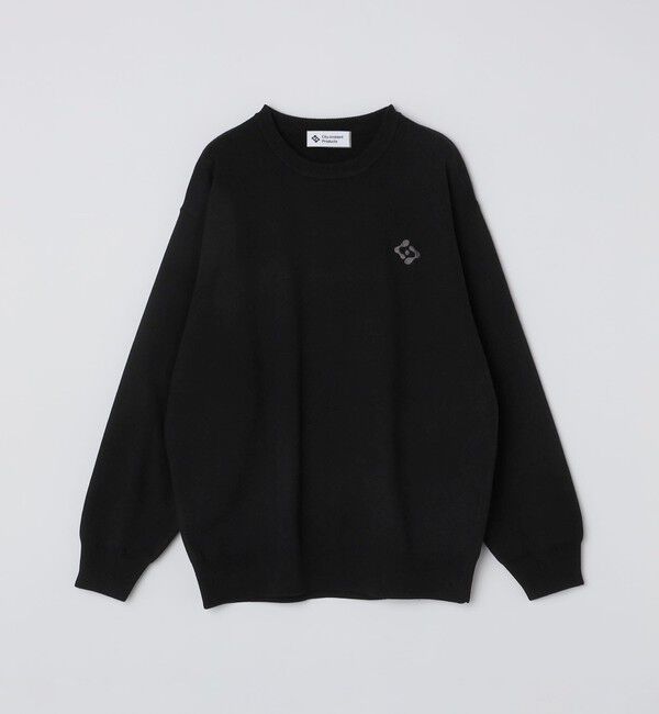 SHIPS「City Ambient Products:〈手洗い可能〉コンパクトリブ ワンポイント ロゴ ニット」|ニット・セーター|