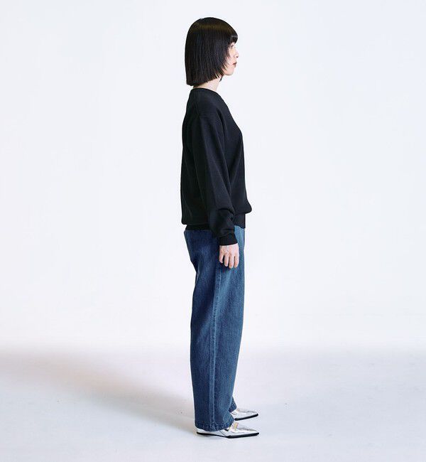 SHIPS「City Ambient Products:〈手洗い可能〉コンパクトリブ ワンポイント ロゴ ニット」|ニット・セーター|