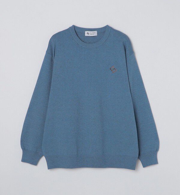 SHIPS「City Ambient Products:〈手洗い可能〉コンパクトリブ ワンポイント ロゴ ニット」|ニット・セーター|