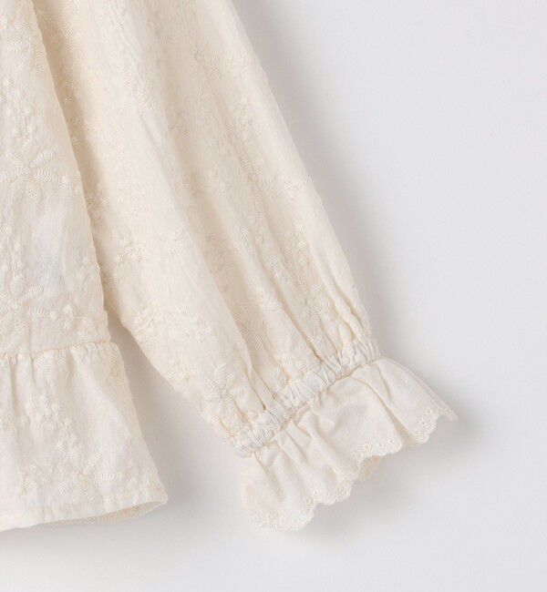 SHIPS KIDS「SHIPS KIDS:100～130cm / 刺繍 カラー ブラウス」|シャツ・ブラウス|