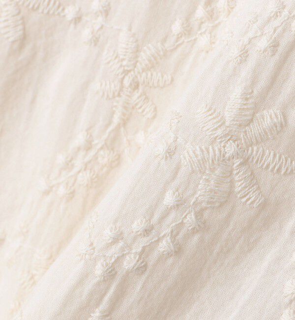 SHIPS KIDS「SHIPS KIDS:100～130cm / 刺繍 カラー ブラウス」|シャツ・ブラウス|