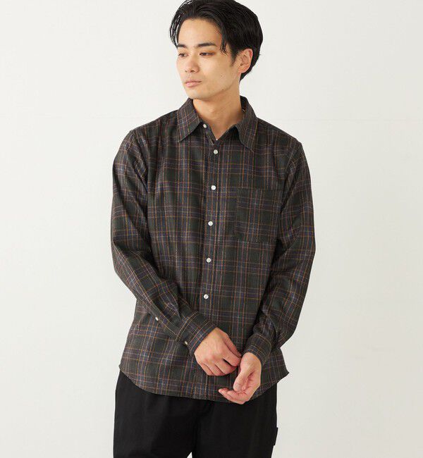 SHIPS Colors 「SHIPS Colors:〈洗濯機可能〉プリント ネル シャツ」|シャツ・ブラウス|