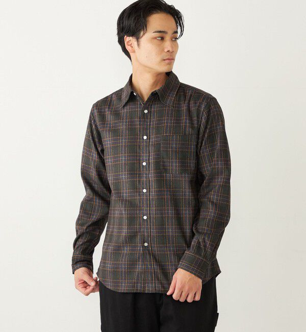 SHIPS Colors 「SHIPS Colors:〈洗濯機可能〉プリント ネル シャツ」|シャツ・ブラウス|