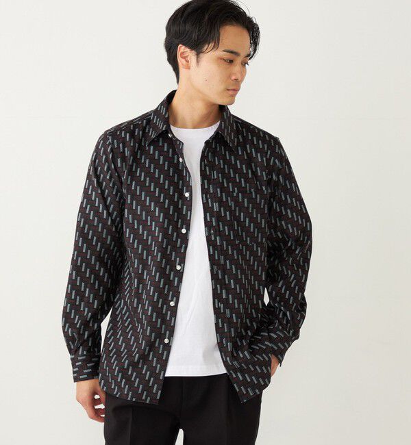 SHIPS Colors 「SHIPS Colors:〈洗濯機可能〉プリント ネル シャツ」|シャツ・ブラウス|