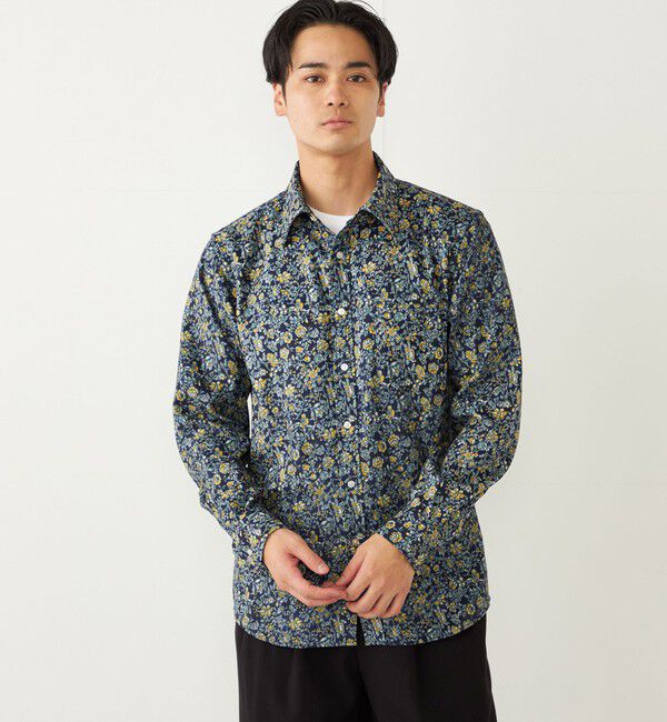 SHIPS Colors 「SHIPS Colors:〈洗濯機可能〉プリント ネル シャツ」|シャツ・ブラウス|