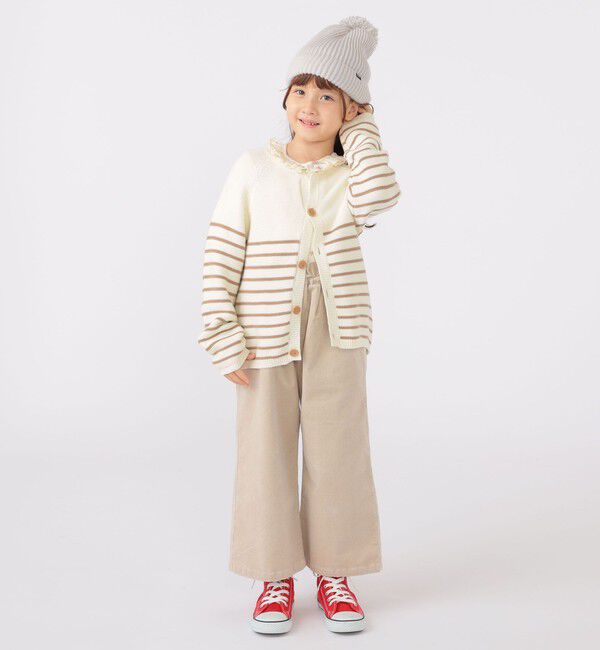 SHIPS KIDS「SHIPS KIDS:100～125cm /〈洗濯機可能〉ボーダー カーディガン」|カーディガン|