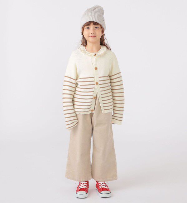 SHIPS KIDS「SHIPS KIDS:100～125cm /〈洗濯機可能〉ボーダー カーディガン」|カーディガン|