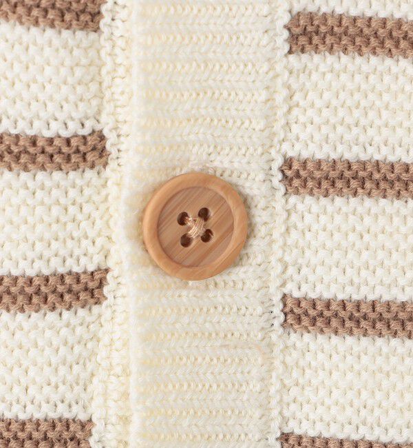 SHIPS KIDS「SHIPS KIDS:85～95cm /〈洗濯機可能〉ボーダー カーディガン」|カーディガン|