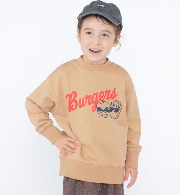 SHIPS KIDS「SHIPS KIDS:100～130cm / バーガー スウェット」|スウェット・ジャージ|ベージュ