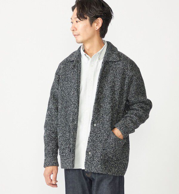 SHIPS「SHIPS: ミックス ヤーン ポロ ニット カーディガン カバーオール」|カーディガン|