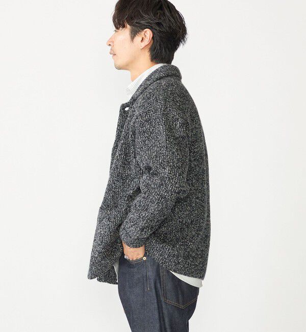 SHIPS「SHIPS: ミックス ヤーン ポロ ニット カーディガン カバーオール」|カーディガン|