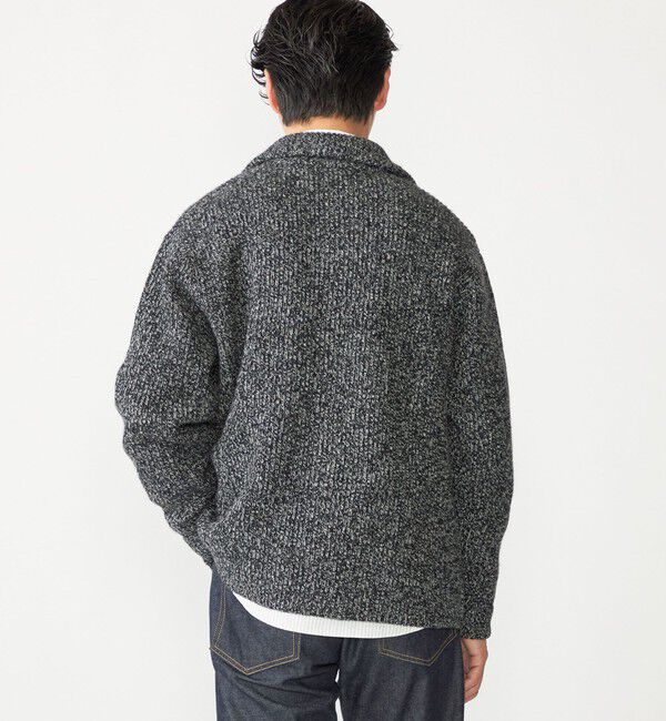 SHIPS「SHIPS: ミックス ヤーン ポロ ニット カーディガン カバーオール」|カーディガン|