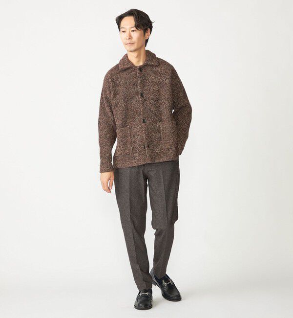 SHIPS「SHIPS: ミックス ヤーン ポロ ニット カーディガン カバーオール」|カーディガン|