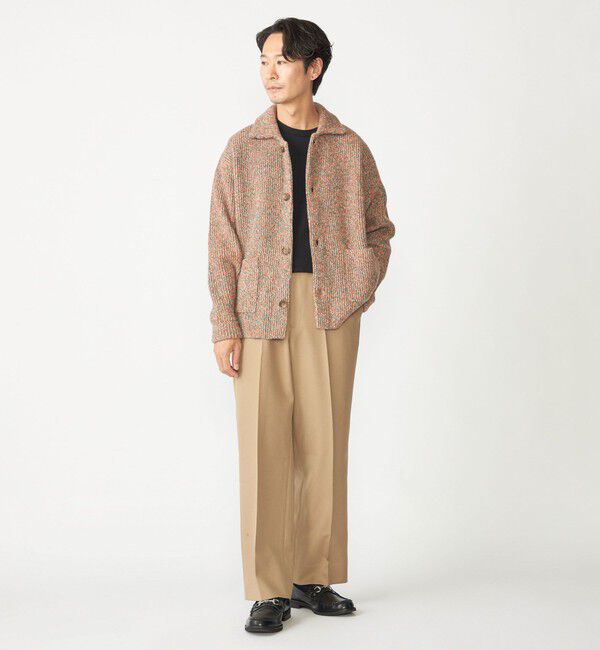 SHIPS「SHIPS: ミックス ヤーン ポロ ニット カーディガン カバーオール」|カーディガン|