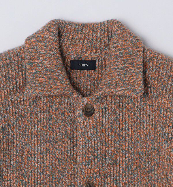 SHIPS「SHIPS: ミックス ヤーン ポロ ニット カーディガン カバーオール」|カーディガン|