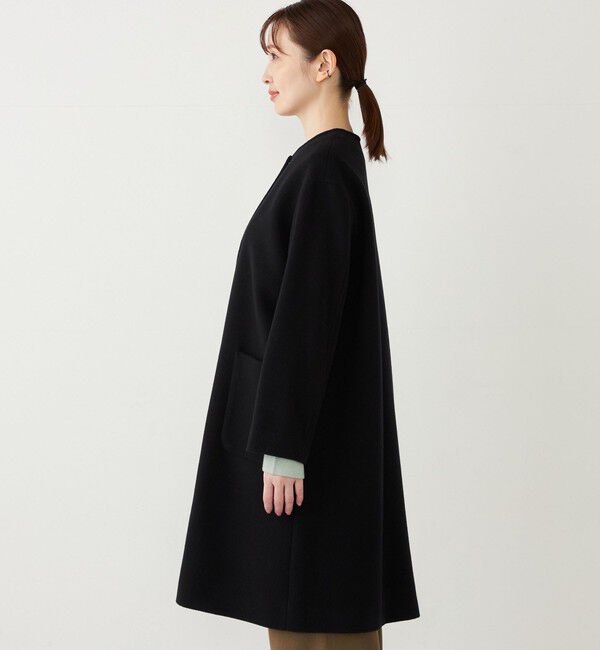 SHIPS Colors 「SHIPS Colors: ウール バックプリーツ ノーカラーコート」|ノーカラーコート|