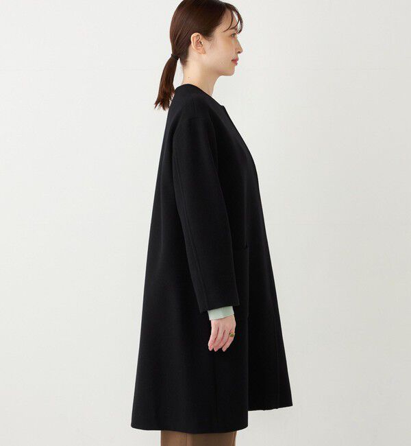 SHIPS Colors 「SHIPS Colors: ウール バックプリーツ ノーカラーコート」|ノーカラーコート|