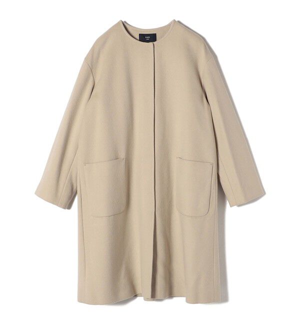 SHIPS Colors 「SHIPS Colors: ウール バックプリーツ ノーカラーコート」|ノーカラーコート|