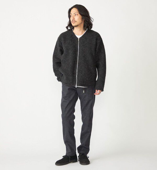 SHIPS「SHIPS: ブラッシュド ウール Vネック ジップ カーディガン」|カーディガン|