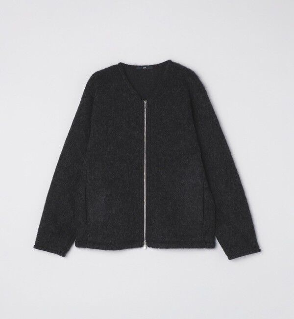 SHIPS「SHIPS: ブラッシュド ウール Vネック ジップ カーディガン」|カーディガン|