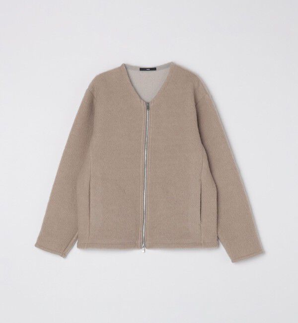 SHIPS「SHIPS: ブラッシュド ウール Vネック ジップ カーディガン」|カーディガン|