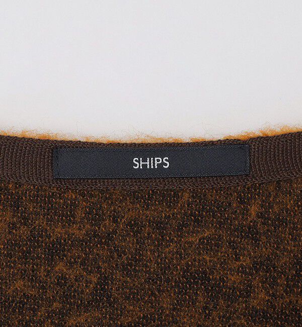 SHIPS「SHIPS: ブラッシュド ウール Vネック ジップ カーディガン」|カーディガン|