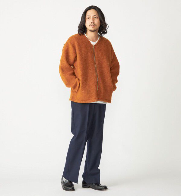 SHIPS「SHIPS: ブラッシュド ウール Vネック ジップ カーディガン」|カーディガン|