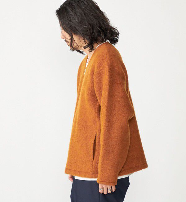 SHIPS「SHIPS: ブラッシュド ウール Vネック ジップ カーディガン」|カーディガン|