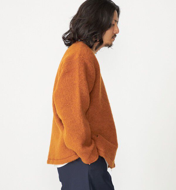 SHIPS「SHIPS: ブラッシュド ウール Vネック ジップ カーディガン」|カーディガン|