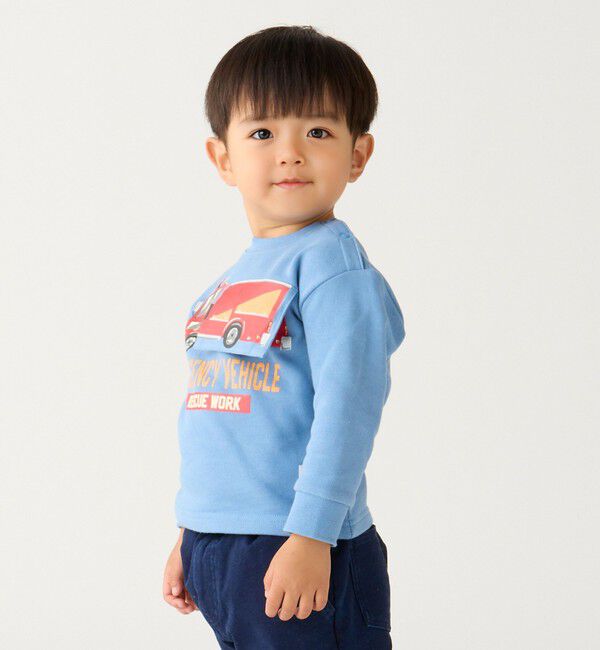 SHIPS Colors 「SHIPS Colors: 80～130cm / エマージェンシー ビハイクル(消防車) スウェット」|スウェット・ジャージ|