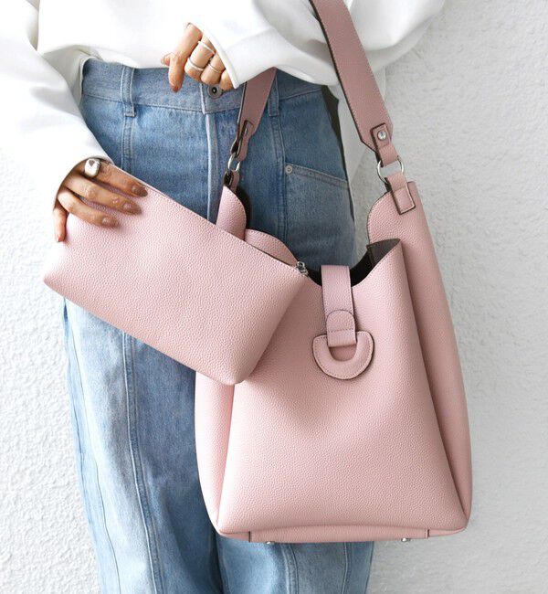 SHIPS for women「【WEB限定】ポーチ付 A4 ベルト モチーフ トート」|ショルダー・メッセンジャー|