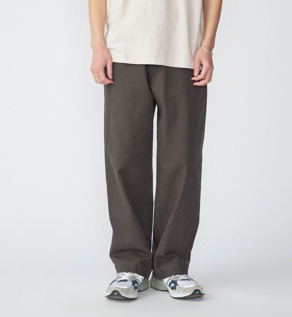 SHIPS「SHIPS: ストーン ウォッシュ コットン パンツ (セットアップ対応)」|その他|ダークグレー
