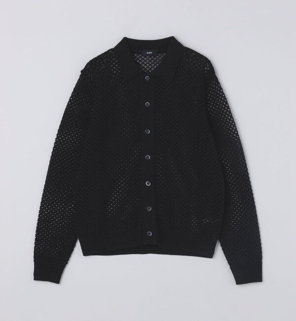 SHIPS「SHIPS:〈手洗い可能〉メッシュ ニット カーディガン」|カーディガン|