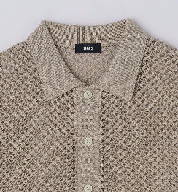 SHIPS「SHIPS:〈手洗い可能〉メッシュ ニット カーディガン」|カーディガン|