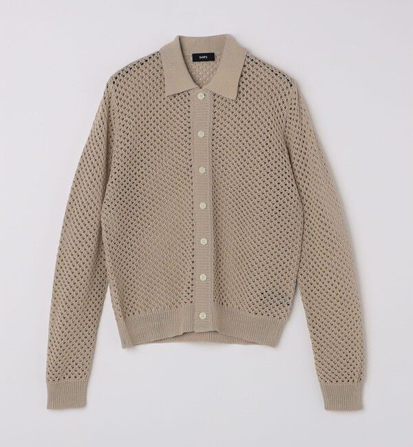 SHIPS「SHIPS:〈手洗い可能〉メッシュ ニット カーディガン」|カーディガン|