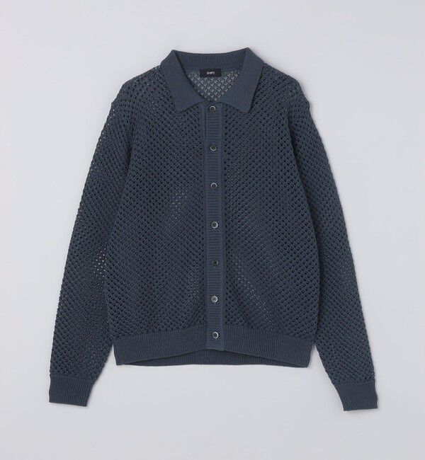 SHIPS「SHIPS:〈手洗い可能〉メッシュ ニット カーディガン」|カーディガン|