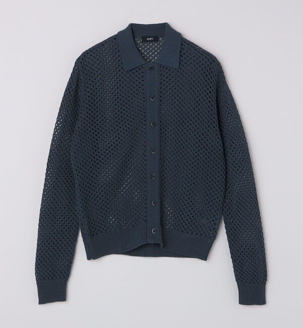 SHIPS「SHIPS:〈手洗い可能〉メッシュ ニット カーディガン」|カーディガン|