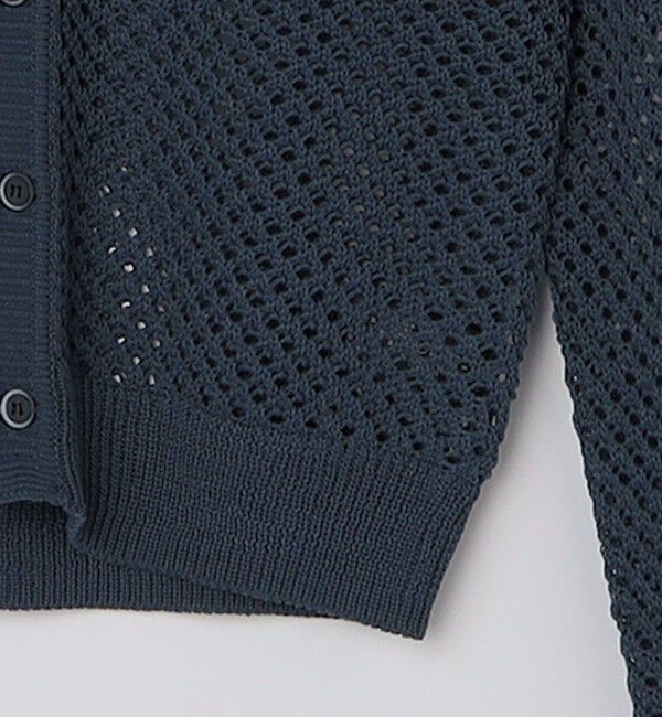 SHIPS「SHIPS:〈手洗い可能〉メッシュ ニット カーディガン」|カーディガン|