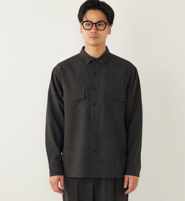 SHIPS Colors 「SHIPS Colors:〈洗濯機可能〉ウーリー ボックス シャツ(セットアップ対応可能)」|シャツ・ブラウス|