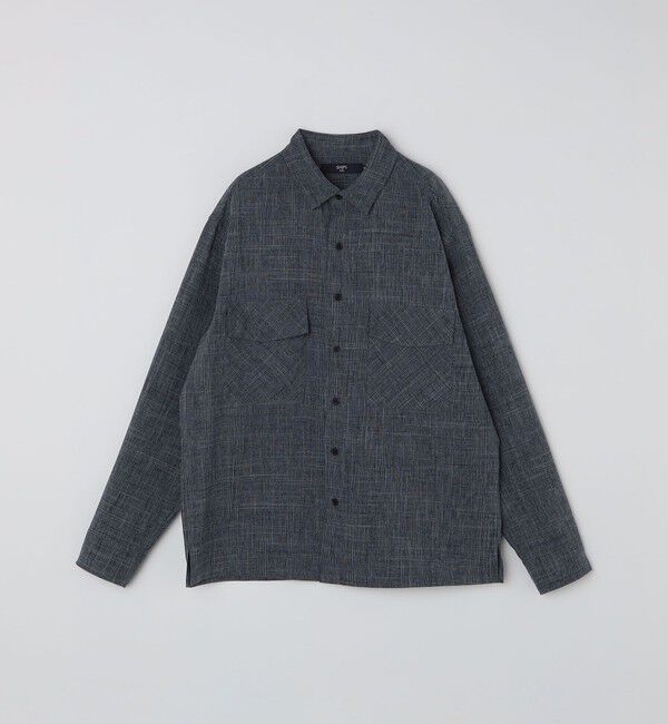 SHIPS Colors 「SHIPS Colors:〈洗濯機可能〉ウーリー ボックス シャツ(セットアップ対応可能)」|シャツ・ブラウス|ネイビー