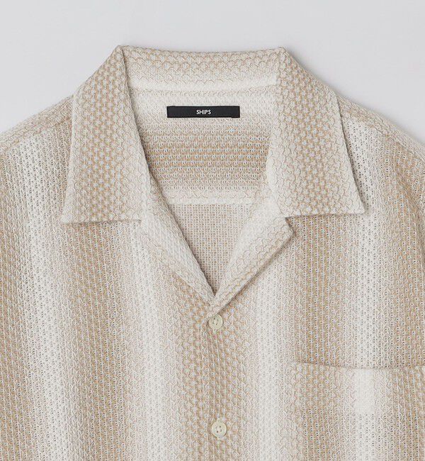 SHIPS「SHIPS: ハニカム メッシュ シャツ アウター」|シャツ・ブラウス|